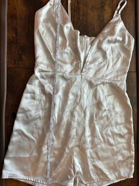 Ivory satin romper- Le lis